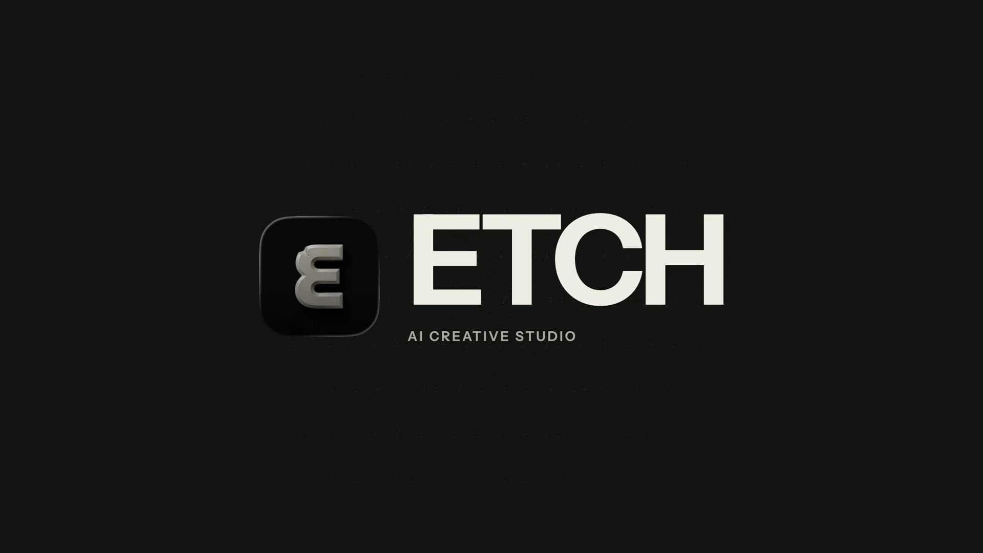 Etch app mark on a carbon field, the closing frame of the Etch product film